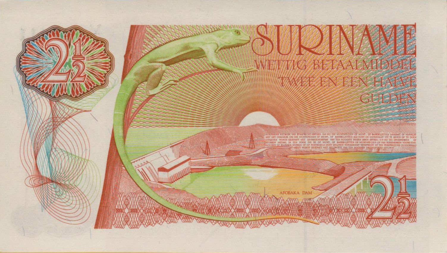 Suriname 2½ 1985 UNC P-119